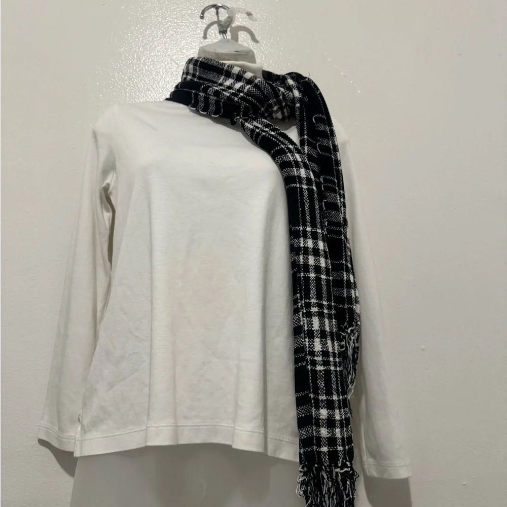Women's White Turtleneck Top
